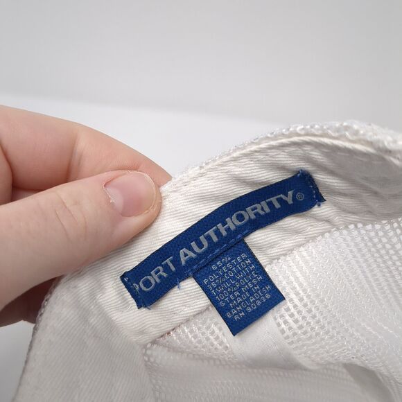 M Snapback Trucker Hat Gray OS Adjustable Embroidered Mesh Back Port Authority - Picture 8 of 8